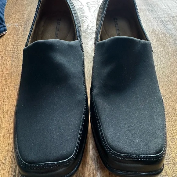 Naturalizer Black Leather Fabric Upper Shoes Worn Once - Picture 6 of 6